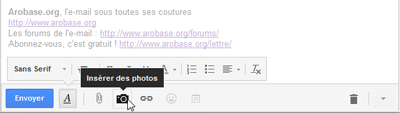 Gmail - insertion de pièces jointes