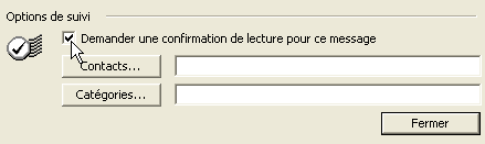 Options de suivi