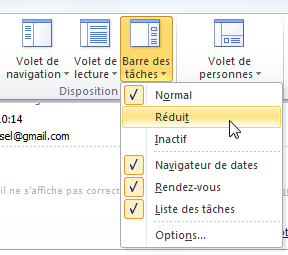 Bouton Barre des tâches
