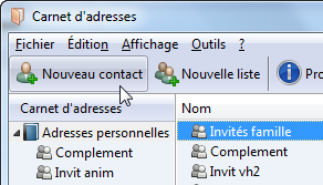 Nouveau contact