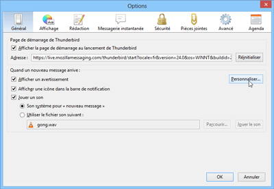 Options Thunderbird