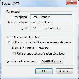 Authentification SMTP