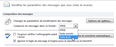 Format des messages