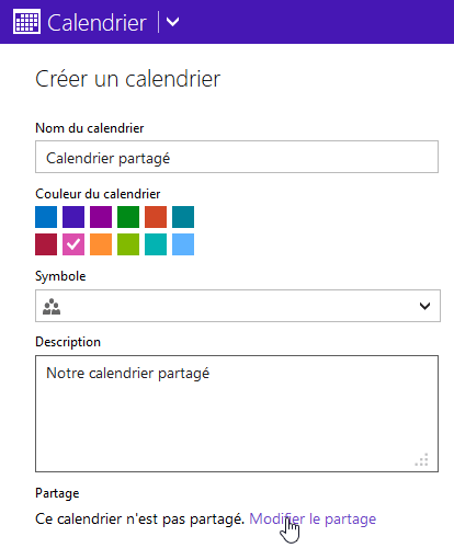 Créer un calendrier