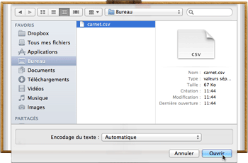 Fichier CSV