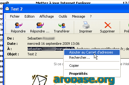 Ajouter au carnet d'adresses