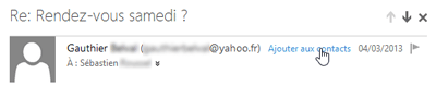 Ajouter aux contacts