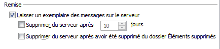 Laisser un exemplaire des messages sur le serveur