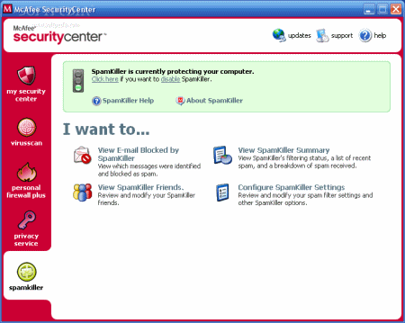 McAfee Internet Suite - SpamKiller