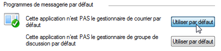 Utiliser Windows Live Mail par défaut