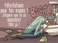 Félicitations pour tes exams