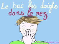 Le bac les doigts dans le nez