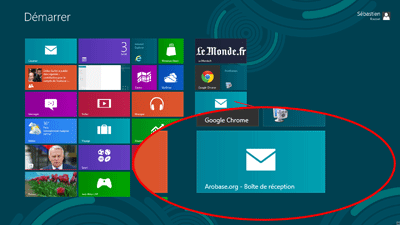 Ecran Démarrer Windows 8