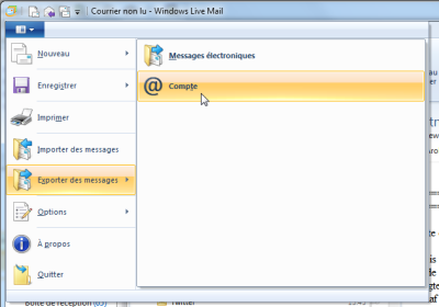 Export Windows Live Mail