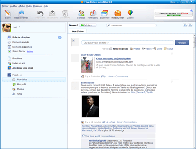IncrediMail et Facebook