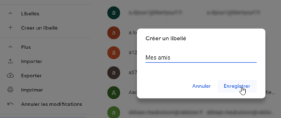 Gmail - Créer un libellé de Contacts