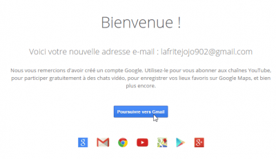 Nouvelle adresse Gmail