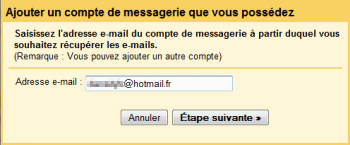 Ajouter un compte Hotmail