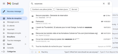 Gmail - rechercher