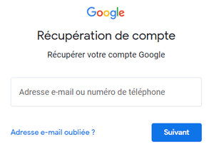 Récupération de compte Gmail