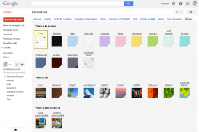 Gmail - Thèmes