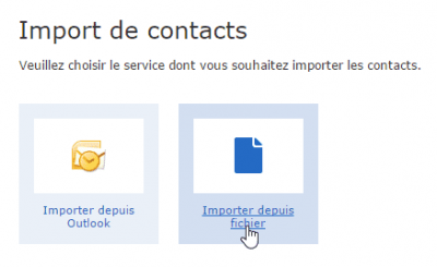Importer depuis fichier