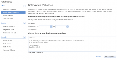 Répondeur GMX