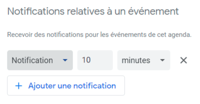 Ajouter une notification