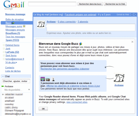 Google Buzz - bienvenue