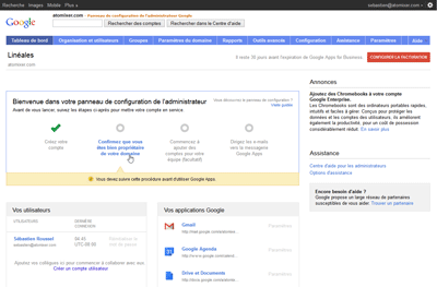 Panneau de configuration