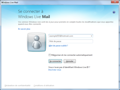 Connexion Windows Live