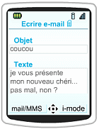 i-mode écrire un e-mail