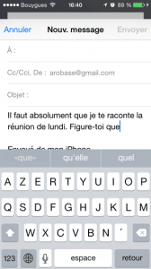 Message en cours de rédaction