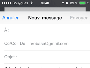 Message en cours de rédaction