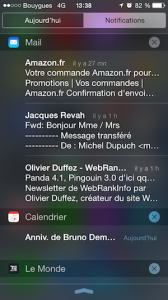 Centre de notifications