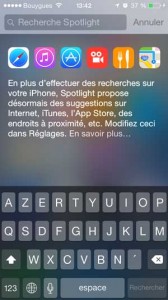 Recherche Spotlight