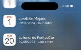 iPhone résultats de la recherche Mail