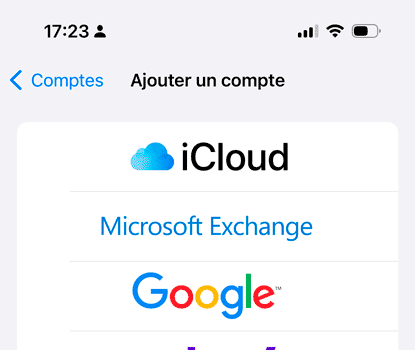 iphone - Ajouter un compte mail