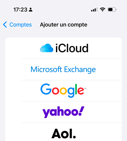iphone - Ajouter un compte mail