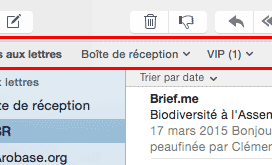 Barre des favoris