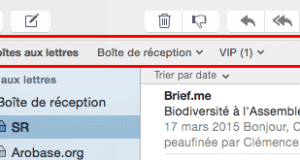 Barre des favoris