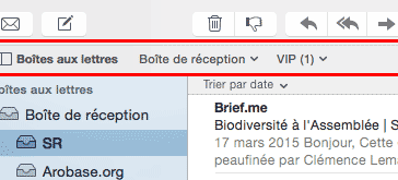 Barre des favoris