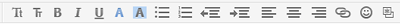 Barre d'outils de mise en forme des messages