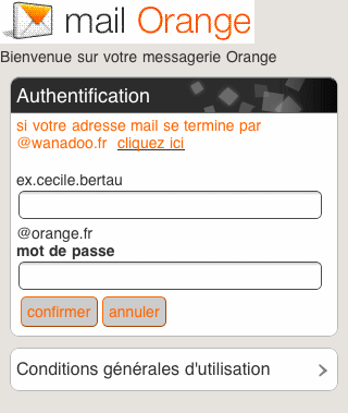 webmail mobile - accueil
