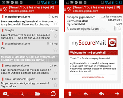 MySecureMail pour Android