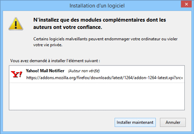 Installer Yahoo! Mail Notifier