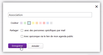Ajouter un agenda