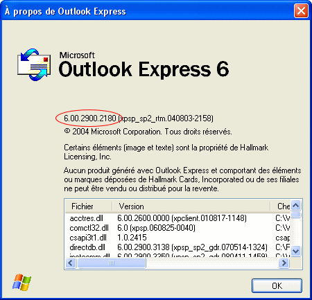A propos de Microsoft Outlook Express