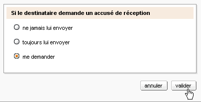 accusés de réception
