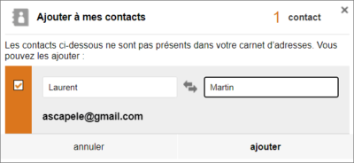 Ajouter à mes contacts Orange